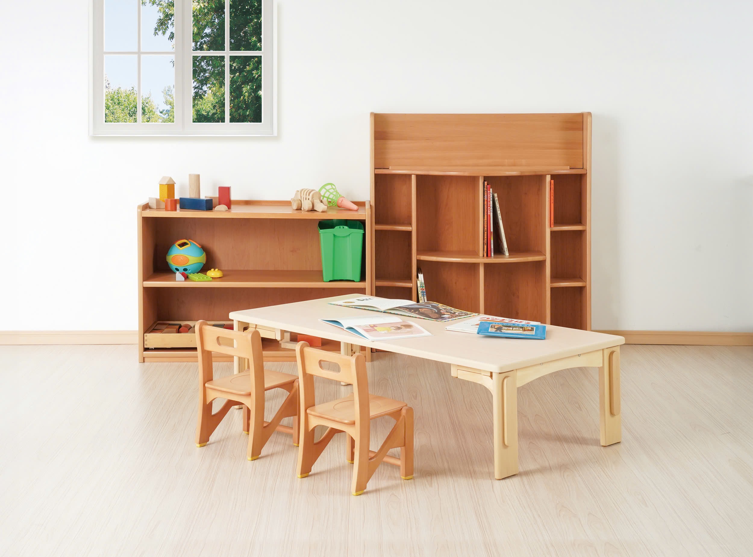 ASAI children's wooden furniture in a bright room